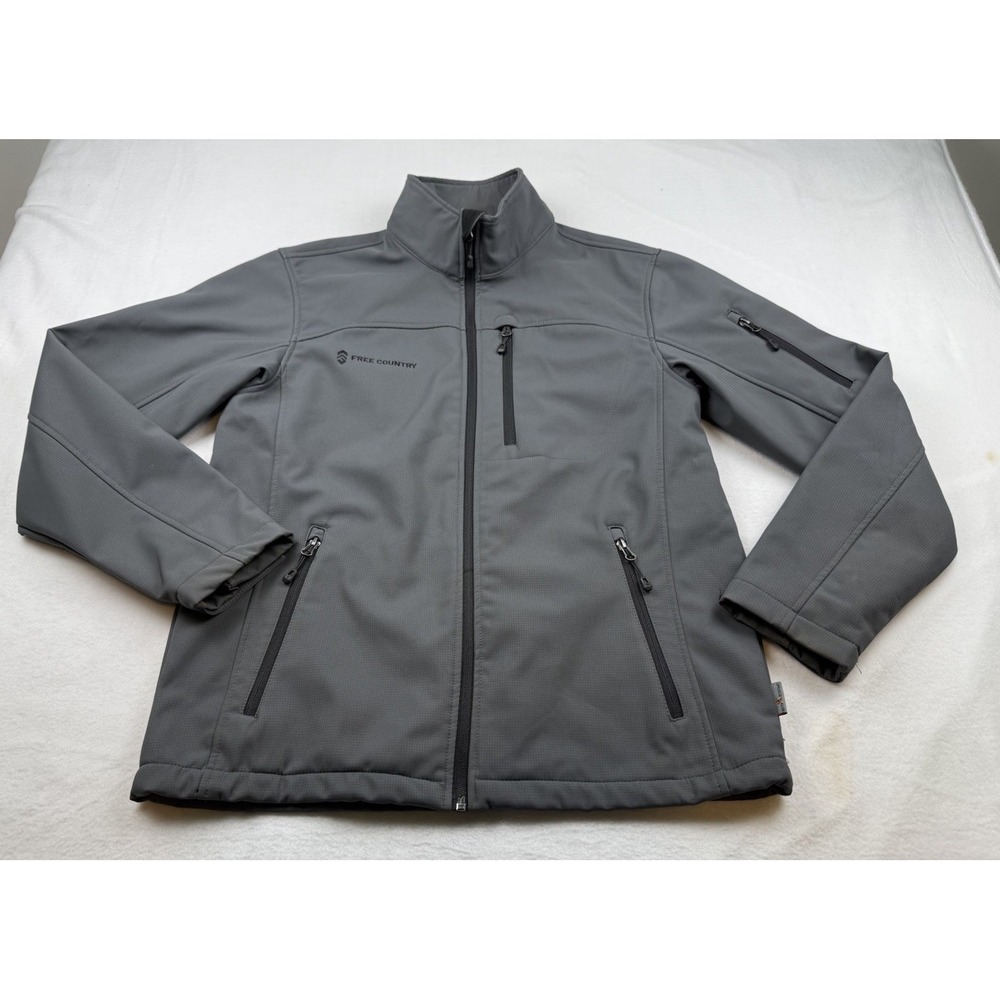 Free Country Men's Gray Jacket/Coat, Size S, Fleece Lined, Pockets